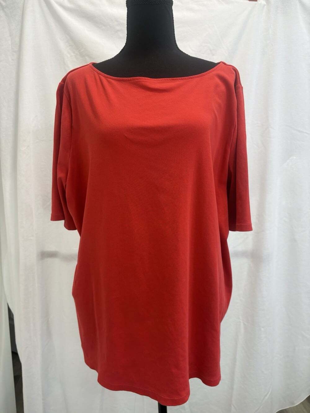 Lauren Ralph Lauren Red Boat Neck Blouse Size 3X